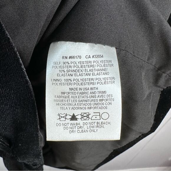 Anthro Hutch Velvet Mini Dress Puff-Sleeves Off-Shoulder Ruched Black Size 2 New - Picture 15 of 16